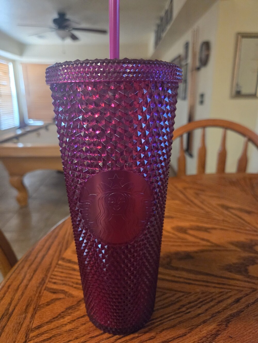 Starbucks Iridescent Plum Studded Tumbler with Straw